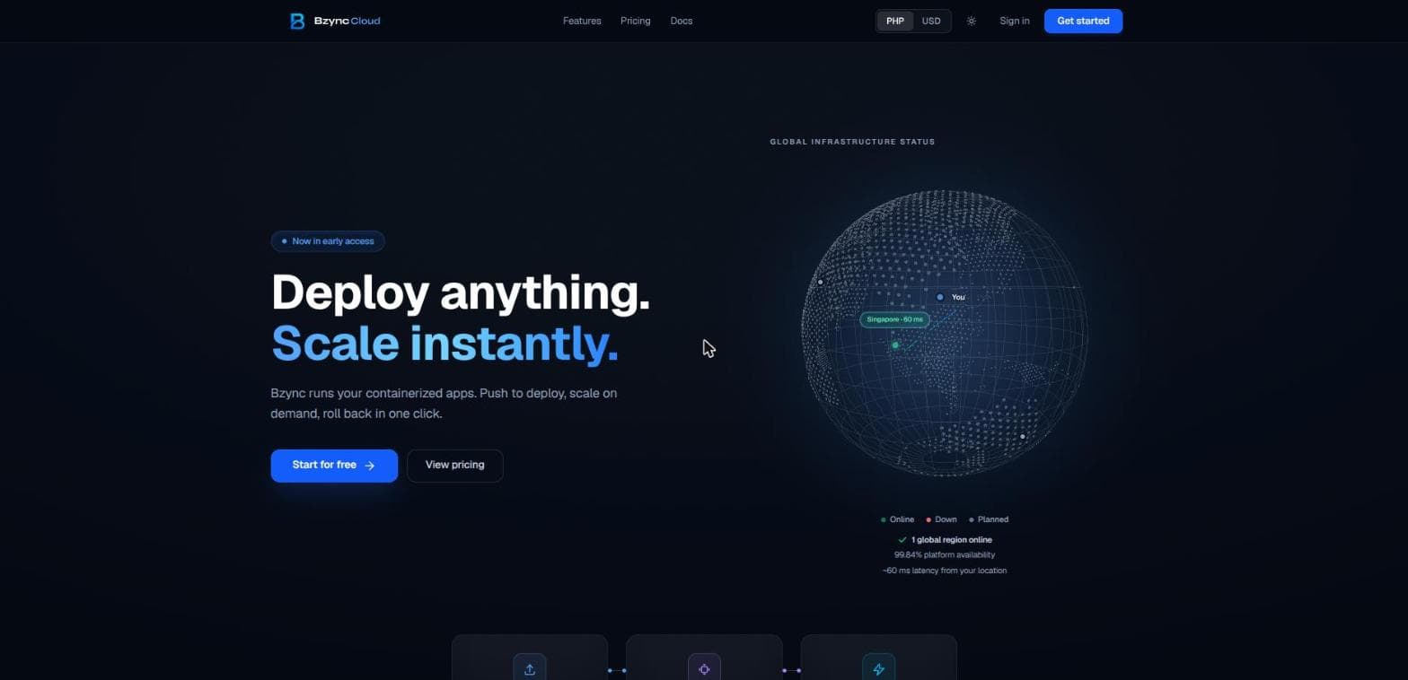 bzync.cloud — our platform-as-a-service, live in production